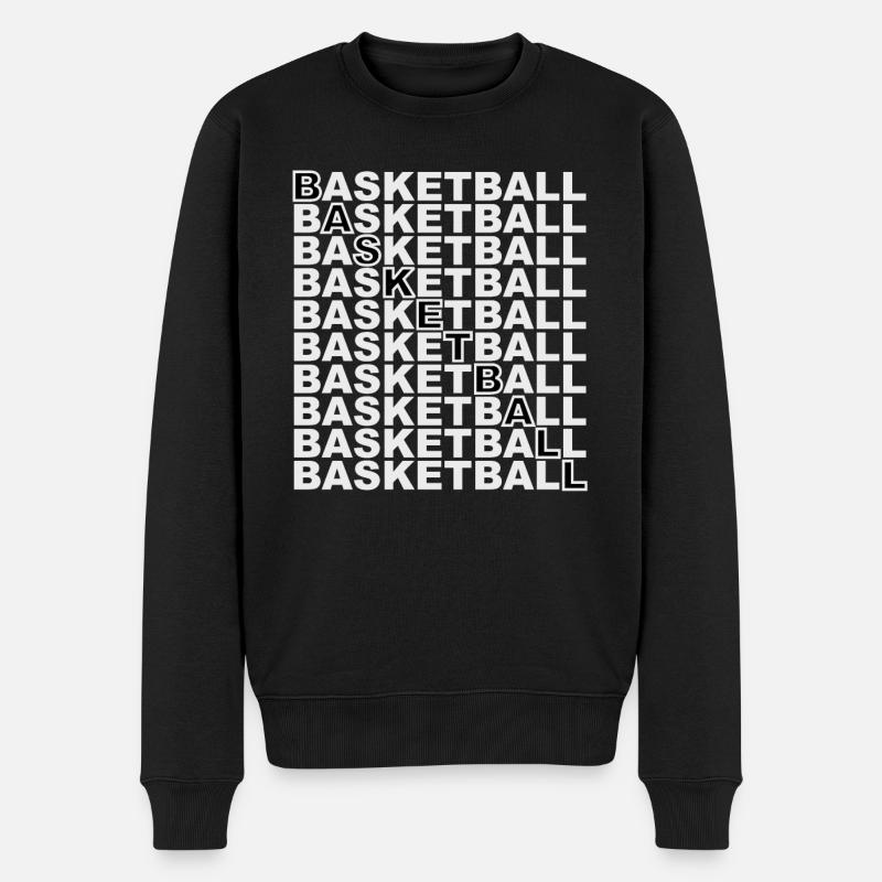 Lettrage basketball - Sport - Pull Premium bio Homme - noir