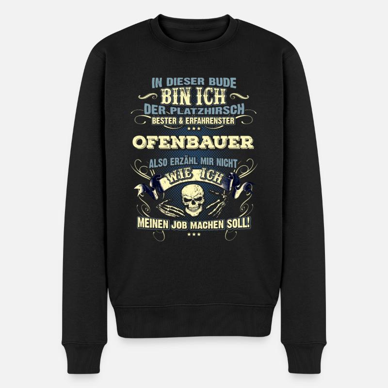 Edles Berufe-Shirt für den Ofenbauer - Männer Premium Bio Pullover - Schwarz