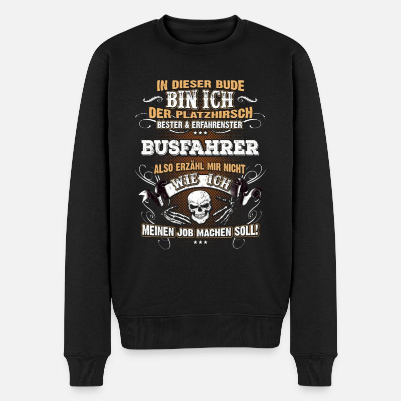 Edles Berufe-Shirt für den Busfahrer - Männer Premium Bio Pullover - Schwarz