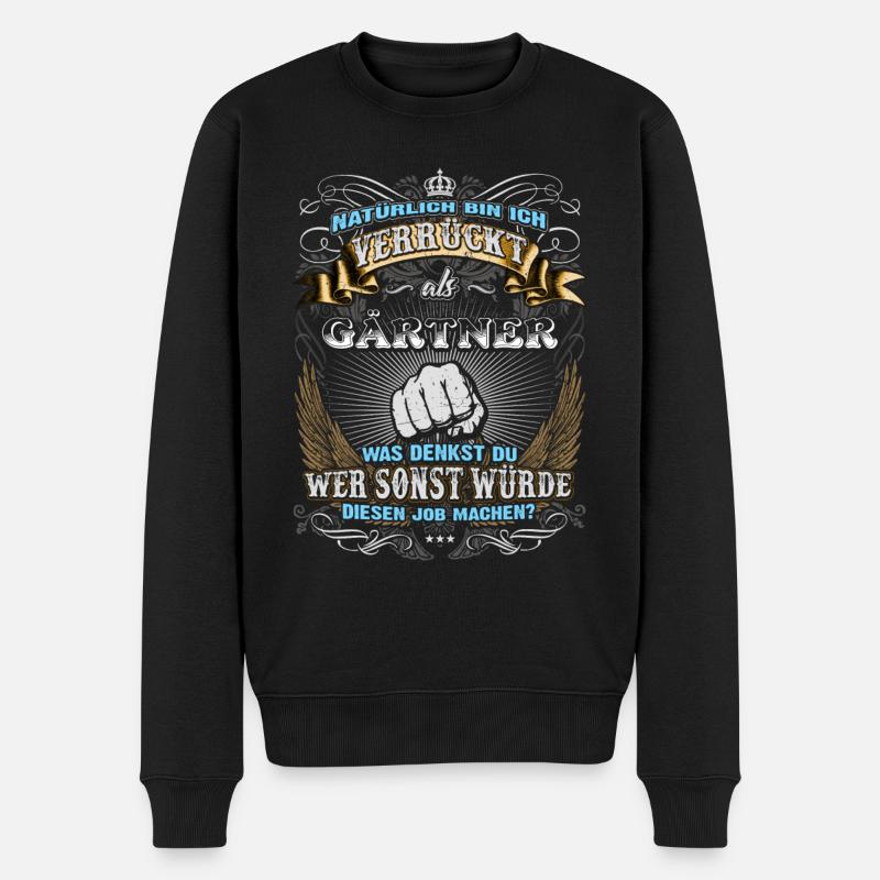 Edles Berufe-Shirt für den Gärtner - Männer Premium Bio Pullover - Schwarz