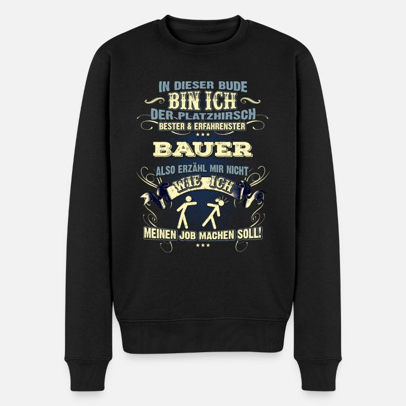 Edles Berufe-Shirt für Bauern, Landwirt, Farmer - Männer Premium Bio Pullover - Schwarz