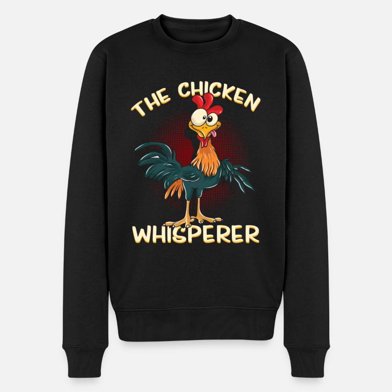 Chicken Whisperer Landwirt Hühner Geschenk - Männer Premium Bio Pullover - Schwarz