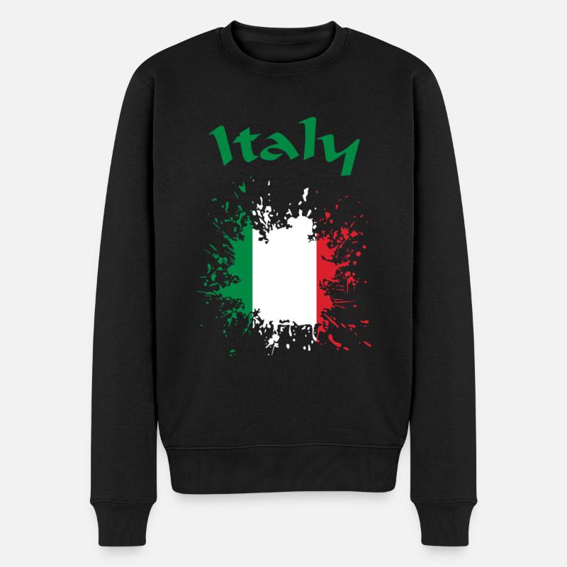 Italy Italien italy - Männer Premium Bio Pullover - Schwarz