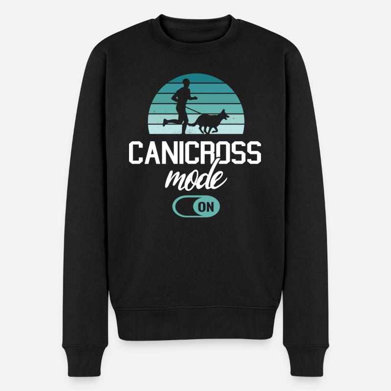 Canicross Geländelauf mit Hund Canicross Mode On - Männer Premium Bio Pullover - Schwarz