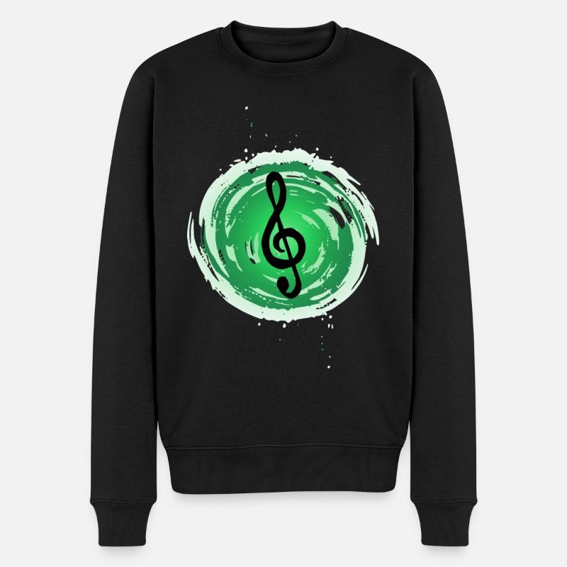 musikalisches Statement - Männer Premium Bio Pullover - Schwarz