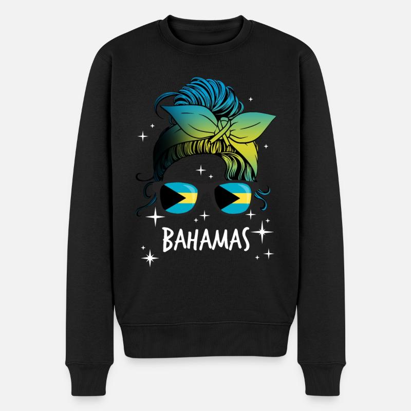 Bahamas - Männer Premium Bio Pullover - Schwarz