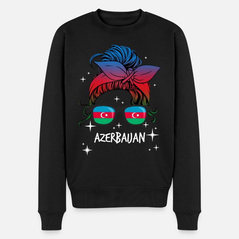Aserbaidschan - Männer Premium Bio Pullover - Schwarz