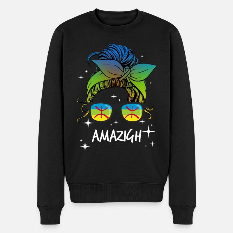 Amazigh - Pull Premium bio Homme - noir