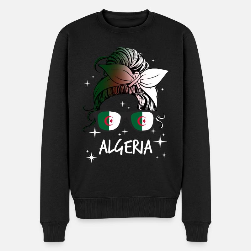 Algerien - Männer Premium Bio Pullover - Schwarz
