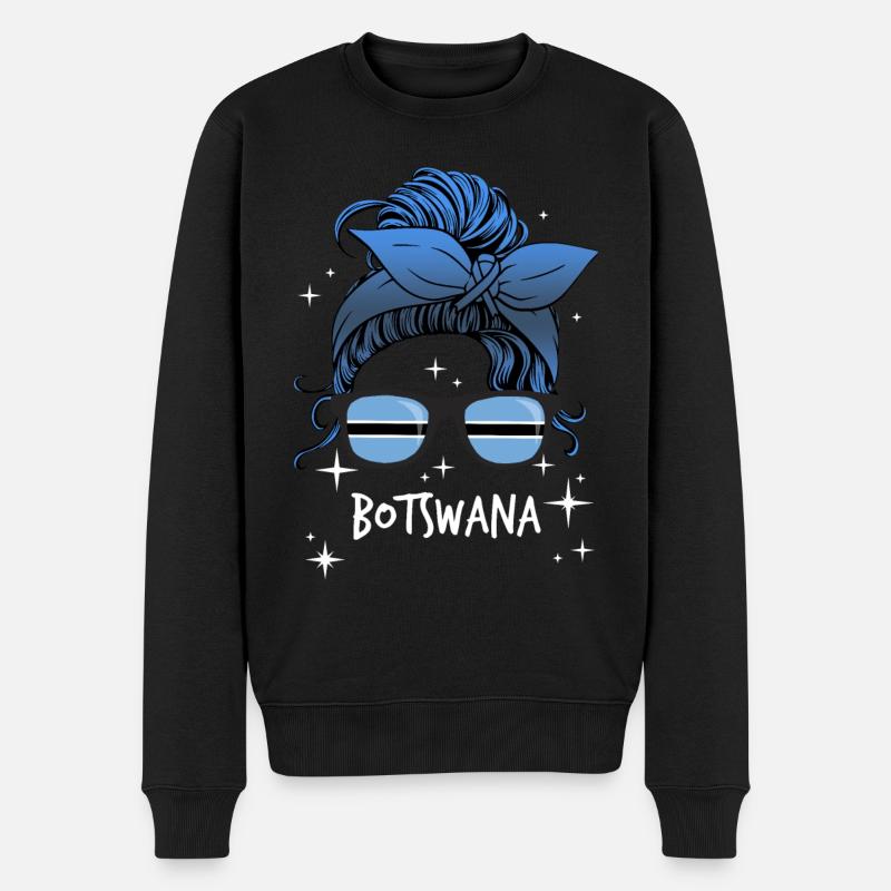 Botswana - Männer Premium Bio Pullover - Schwarz