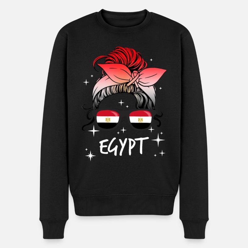 Ägypten - Männer Premium Bio Pullover - Schwarz