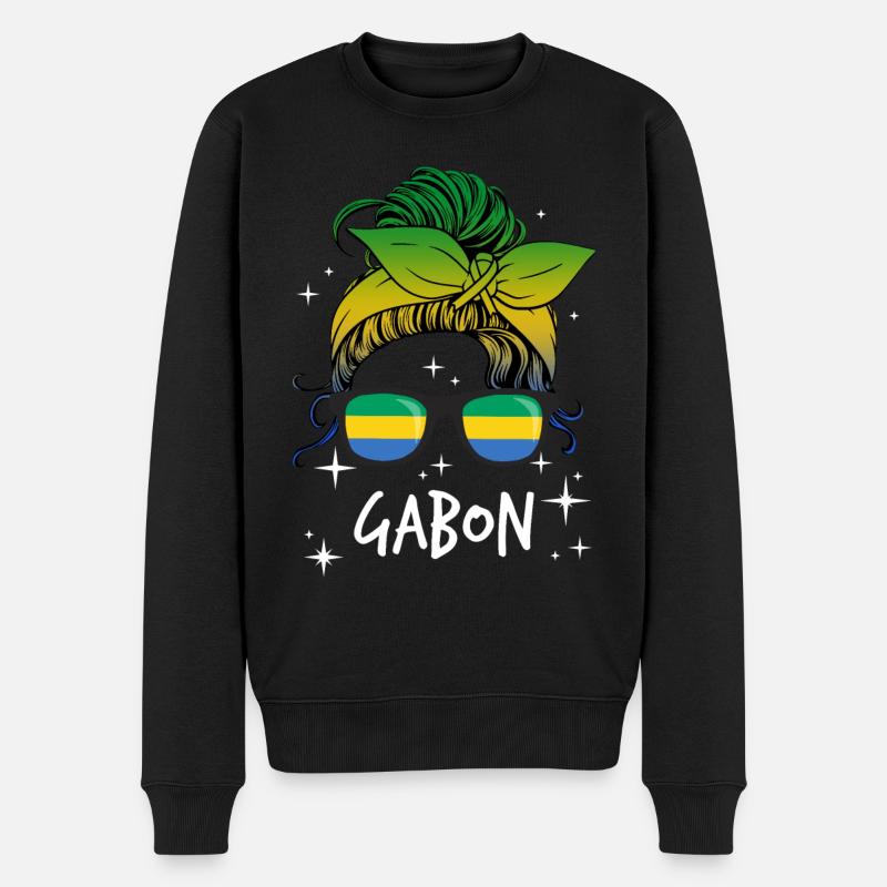 Gabun - Männer Premium Bio Pullover - Schwarz
