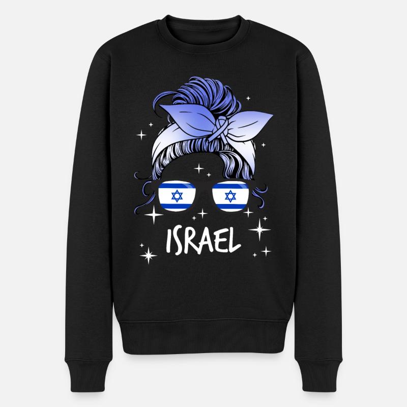 Israel - Männer Premium Bio Pullover - Schwarz