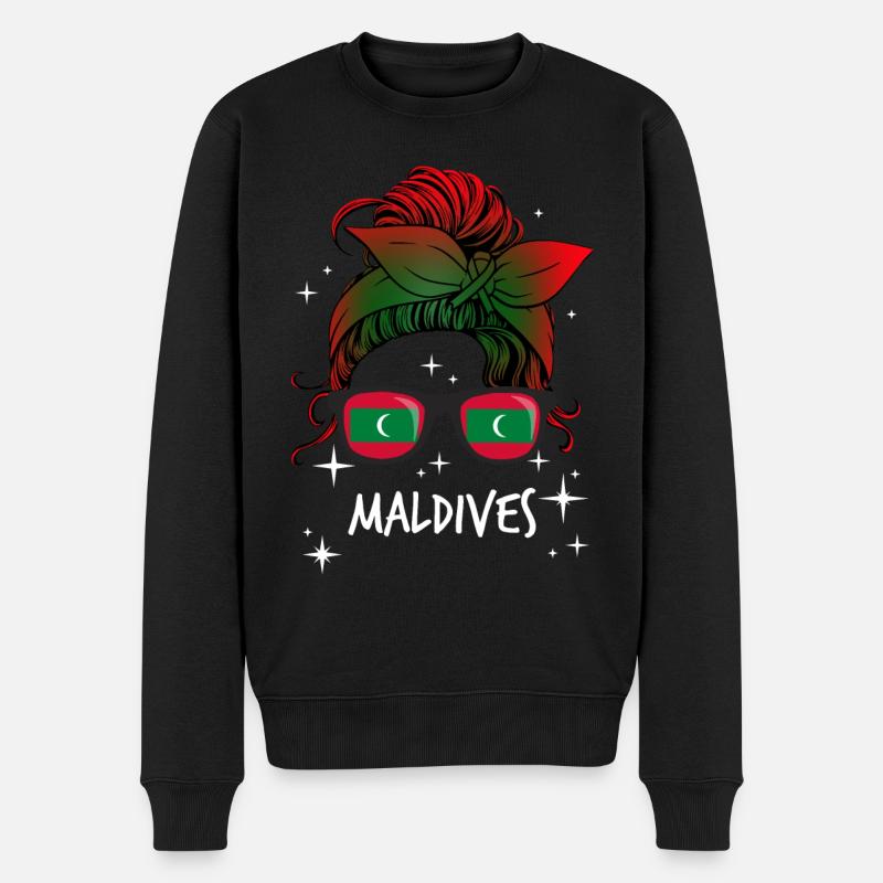 Malediven - Männer Premium Bio Pullover - Schwarz