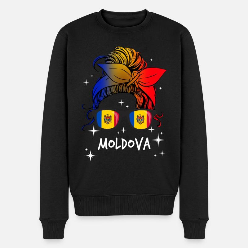 Moldavie - Pull Premium bio Homme - noir