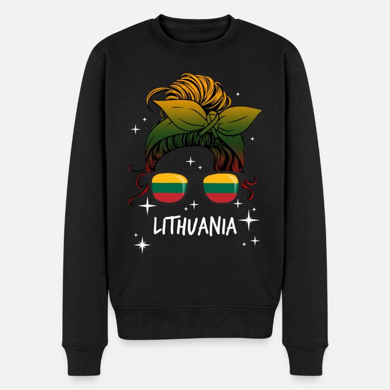 Lituanie - Pull Premium bio Homme - noir