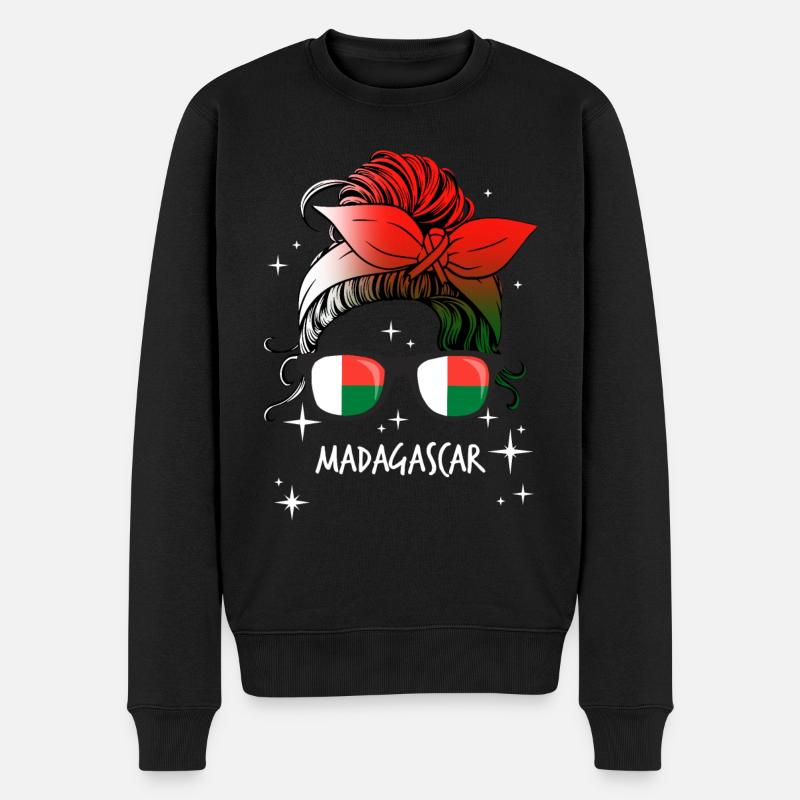 Madagaskar - Männer Premium Bio Pullover - Schwarz