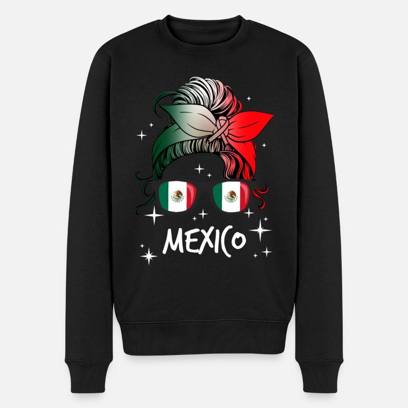 Mexiko - Männer Premium Bio Pullover - Schwarz