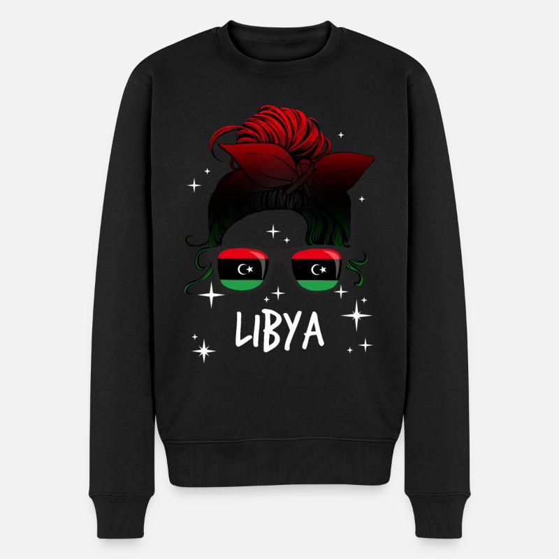 Libyen - Männer Premium Bio Pullover - Schwarz