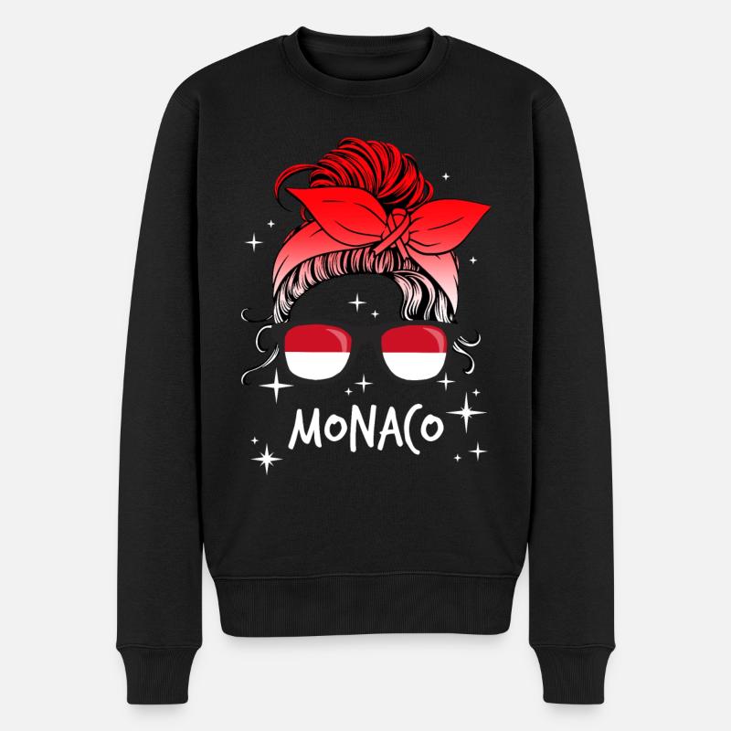 Monaco - Männer Premium Bio Pullover - Schwarz