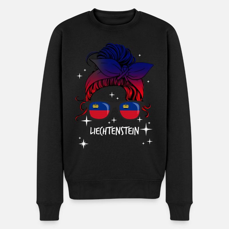 Liechtenstein - Männer Premium Bio Pullover - Schwarz