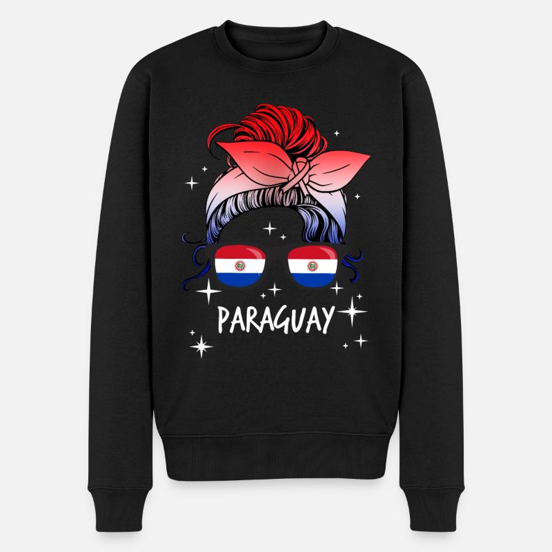 Paraguay - Männer Premium Bio Pullover - Schwarz