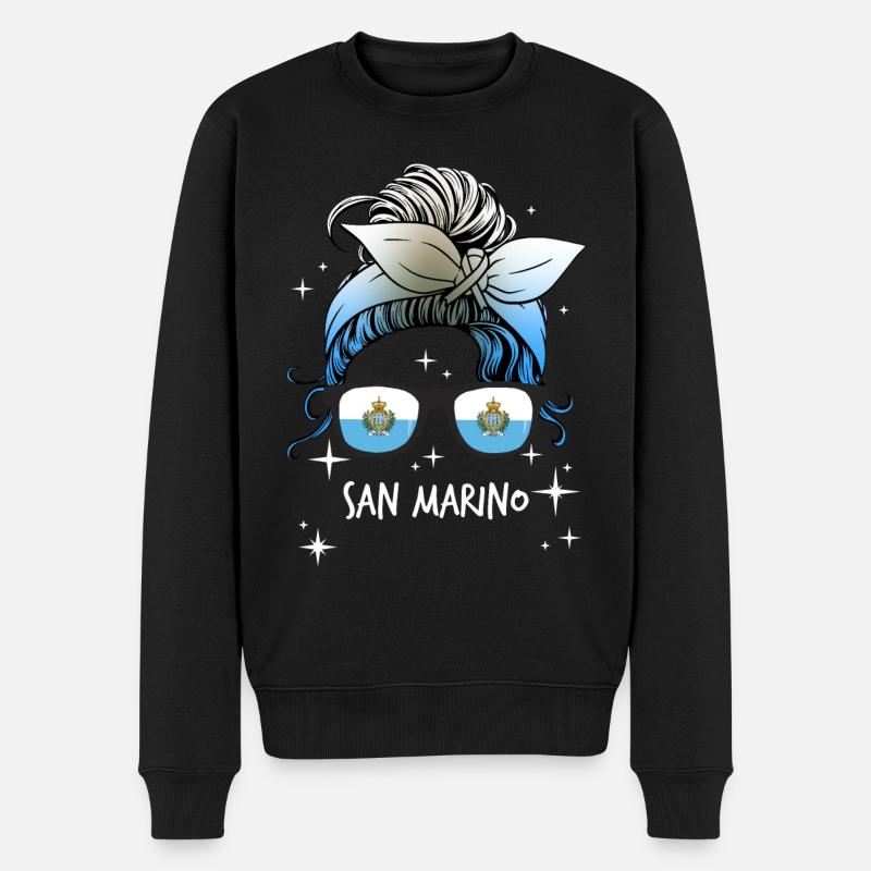 San Marino - Männer Premium Bio Pullover - Schwarz