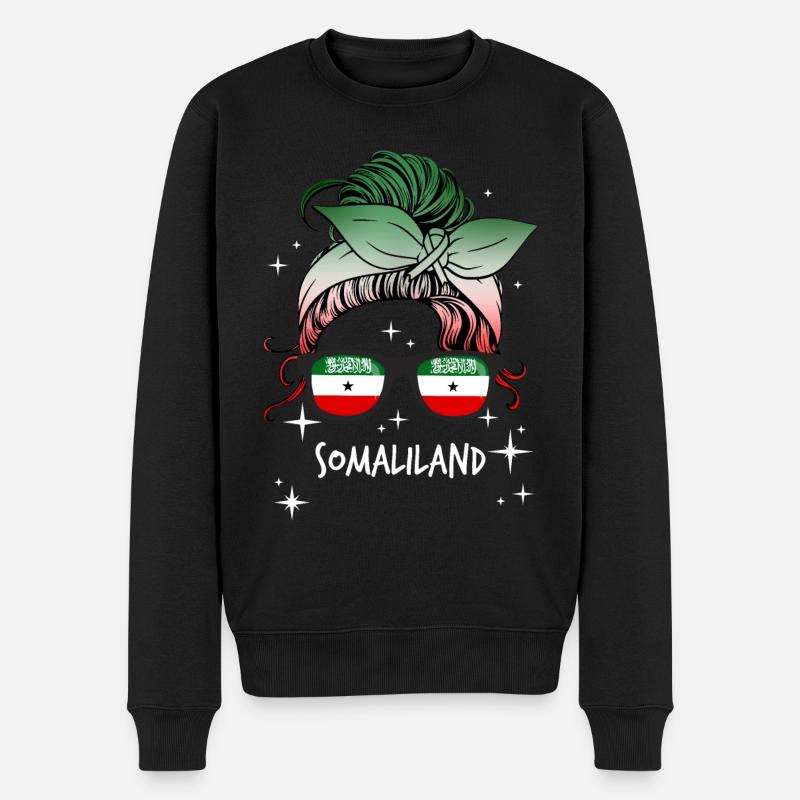 Somaliland - Männer Premium Bio Pullover - Schwarz