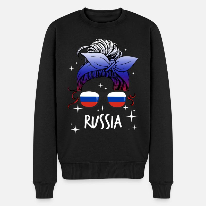 Russie - Pull Premium bio Homme - noir
