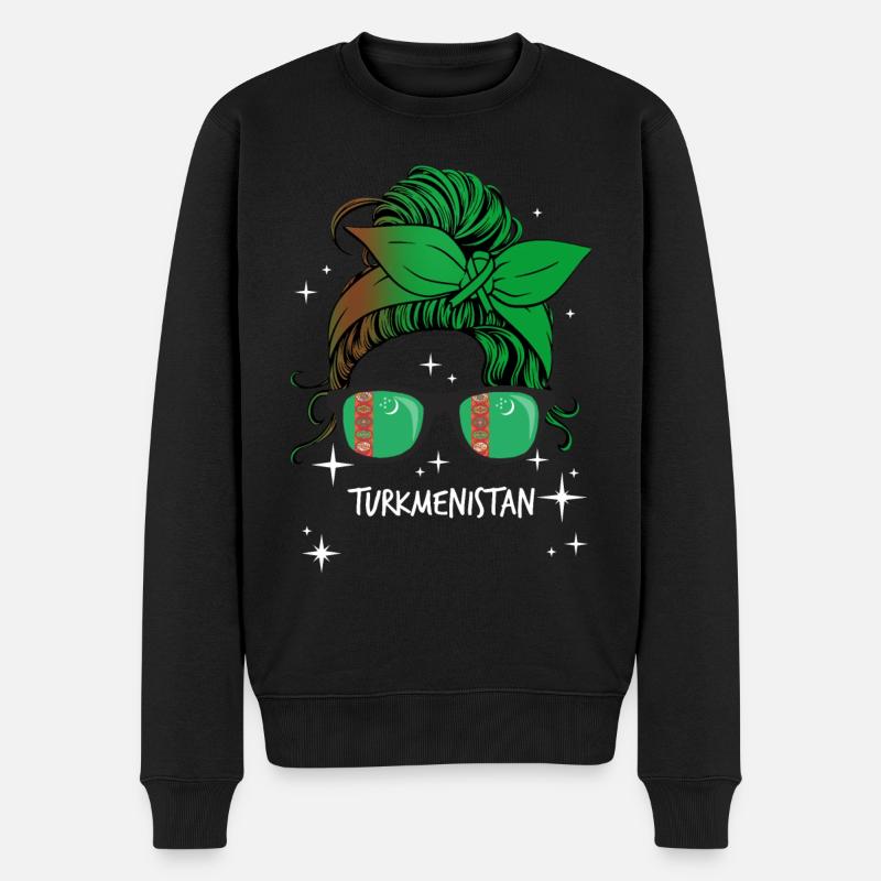 Turkménistan - Pull Premium bio Homme - noir