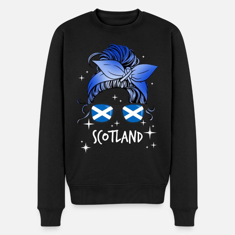 Schottland - Männer Premium Bio Pullover - Schwarz