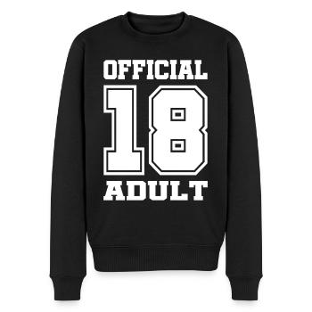 18. Geburtstag 18 Jahre Erwachsen - Männer Premium Bio Pullover - Schwarz - Vorne - Nico (187cm)