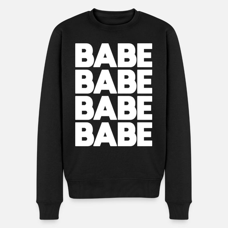 Babe babe babe babe babe babe babe - Men's Premium Organic Jumper - black