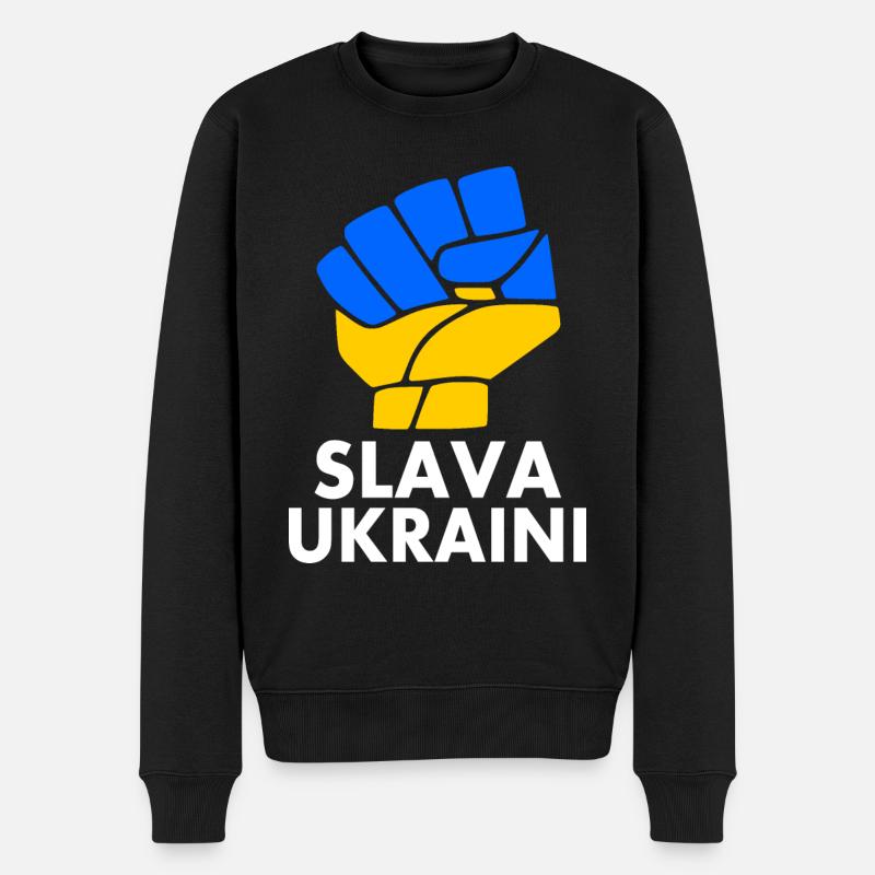 Slava ukraini - Pull Premium bio Homme - noir