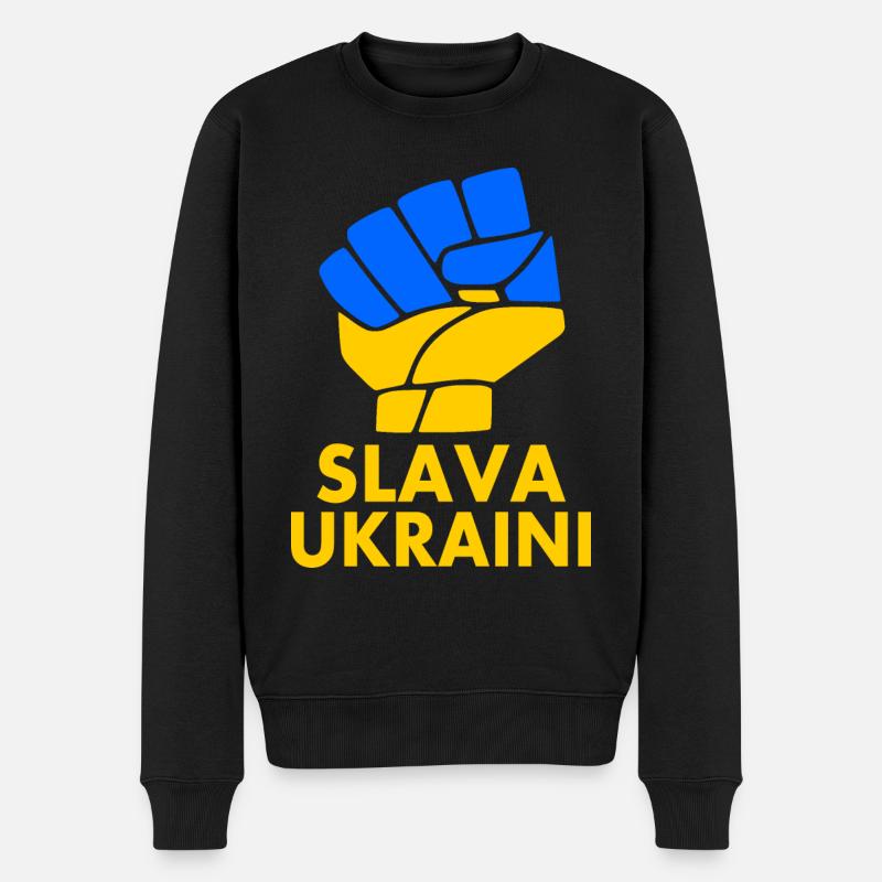 Slava ukraini - Pull Premium bio Homme - noir