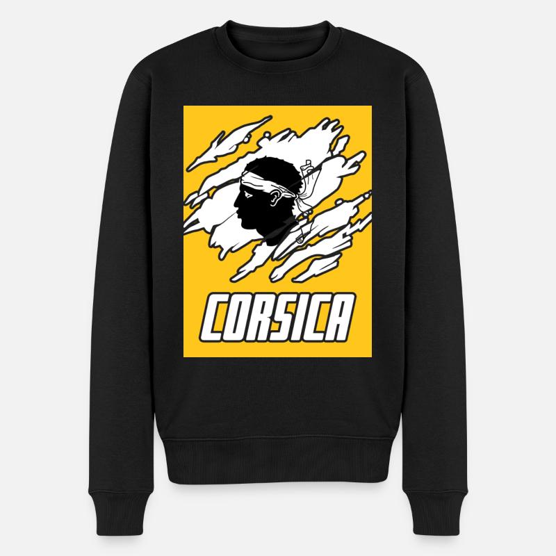 Île de Corse - Pull Premium bio Homme - noir