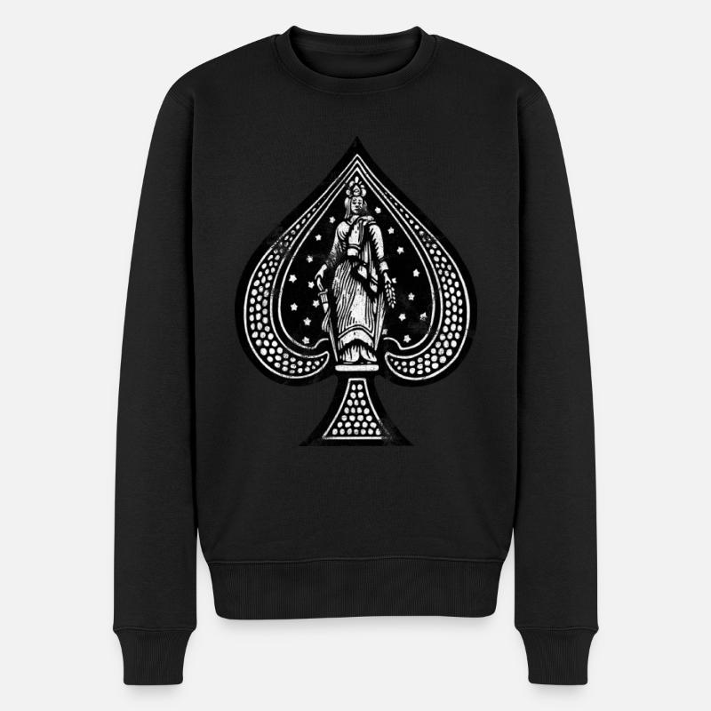 Poker Spades - Pull Premium bio Homme - noir