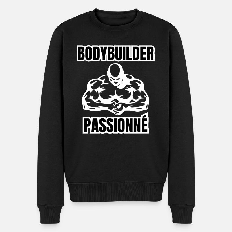 bodybuilder passionné - Pull Premium bio Homme - noir