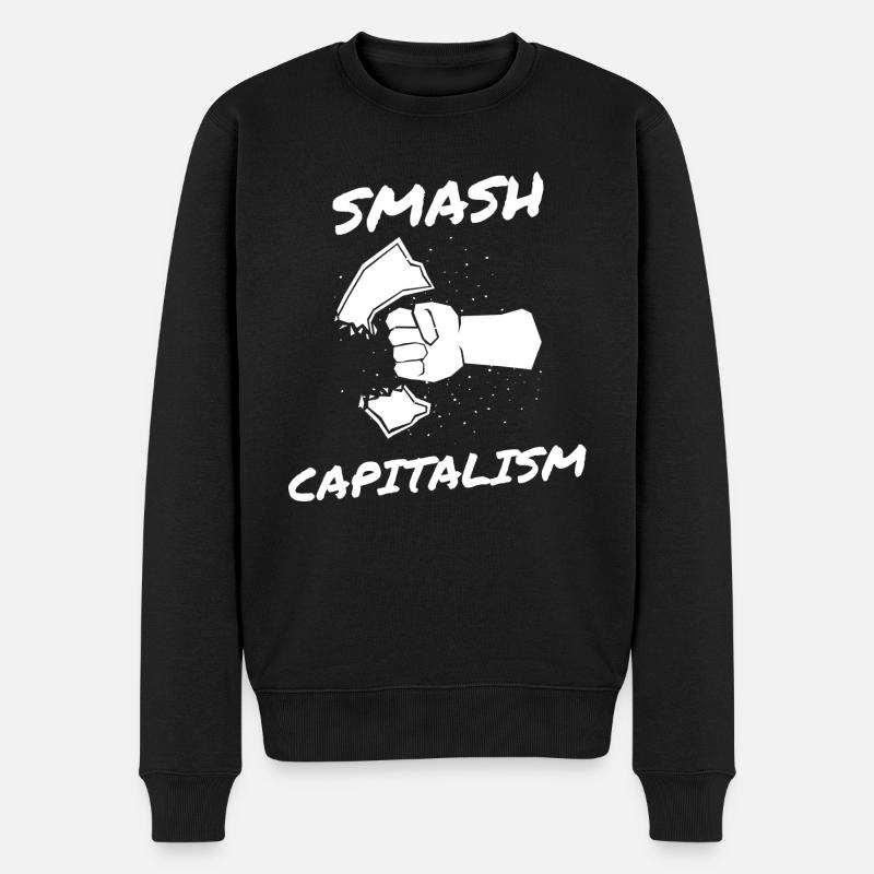 Politik Antikapitalismus Links Sozialismus - Männer Premium Bio Pullover - Schwarz