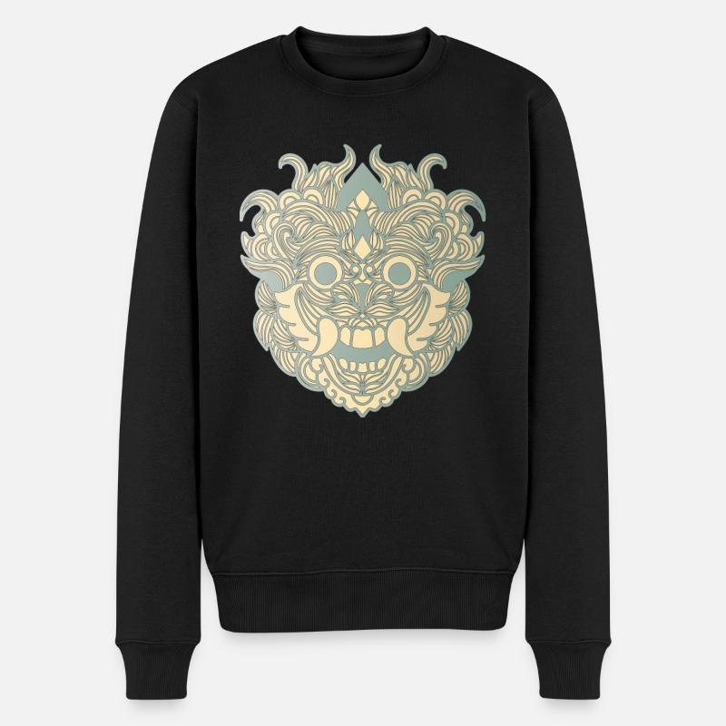 Barong - Indonésie - Bali - Pull Premium bio Homme - noir