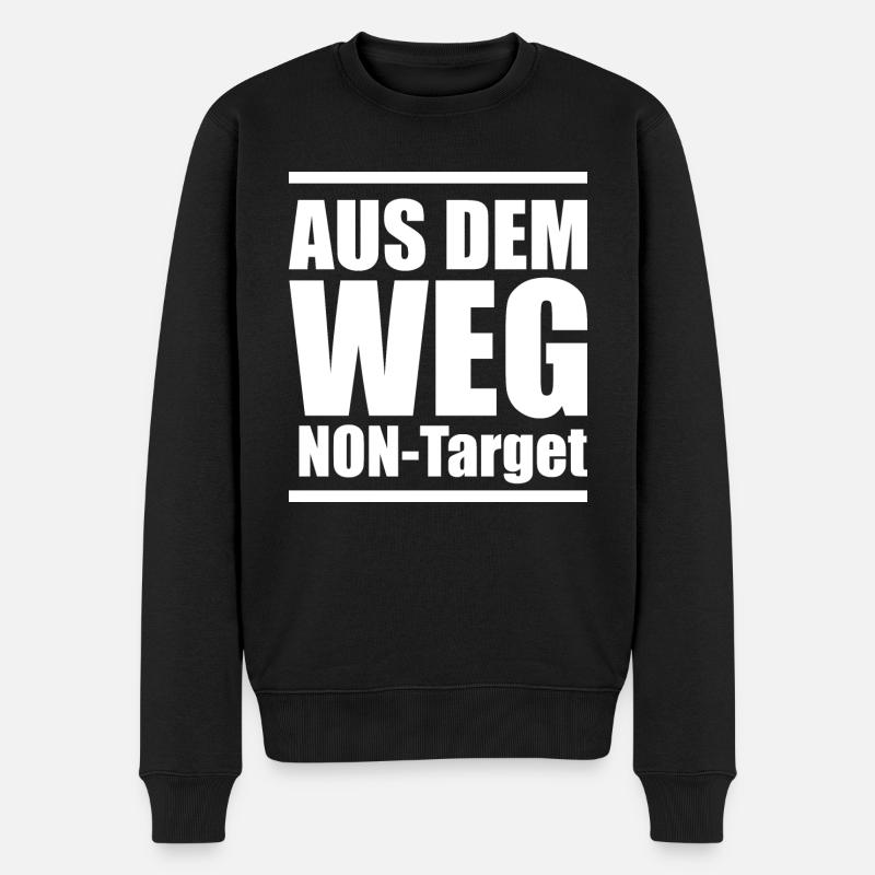Aus dem Weg NON-TARGET! - Männer Premium Bio Pullover - Schwarz