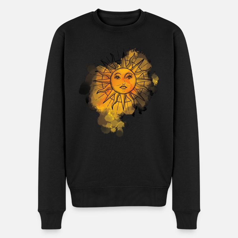 Dark Sun - Männer Premium Bio Pullover - Schwarz