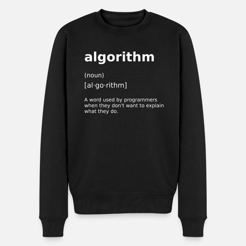 Programming Computer Science Computer Algorithm - Men's Premium Organic Jumper - black