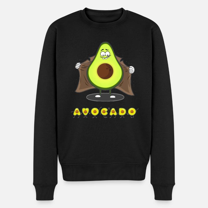 Avocado - Männer Premium Bio Pullover - Schwarz