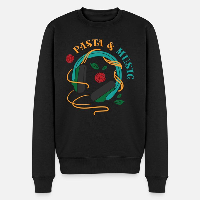 Pâtes et notes de musique Spaghetti Noodles - Pull Premium bio Homme - noir