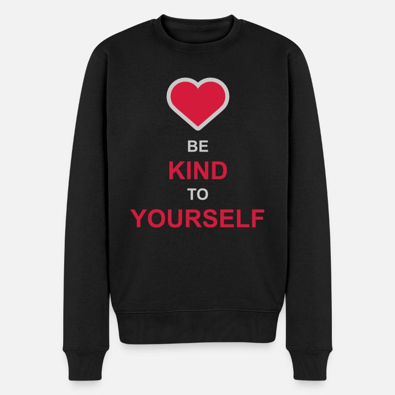 be kind to yourself - Männer Premium Bio Pullover - Schwarz
