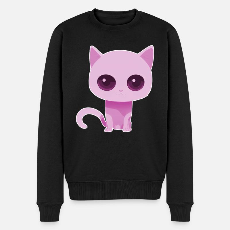 petit chat rose - Pull Premium bio Homme - noir