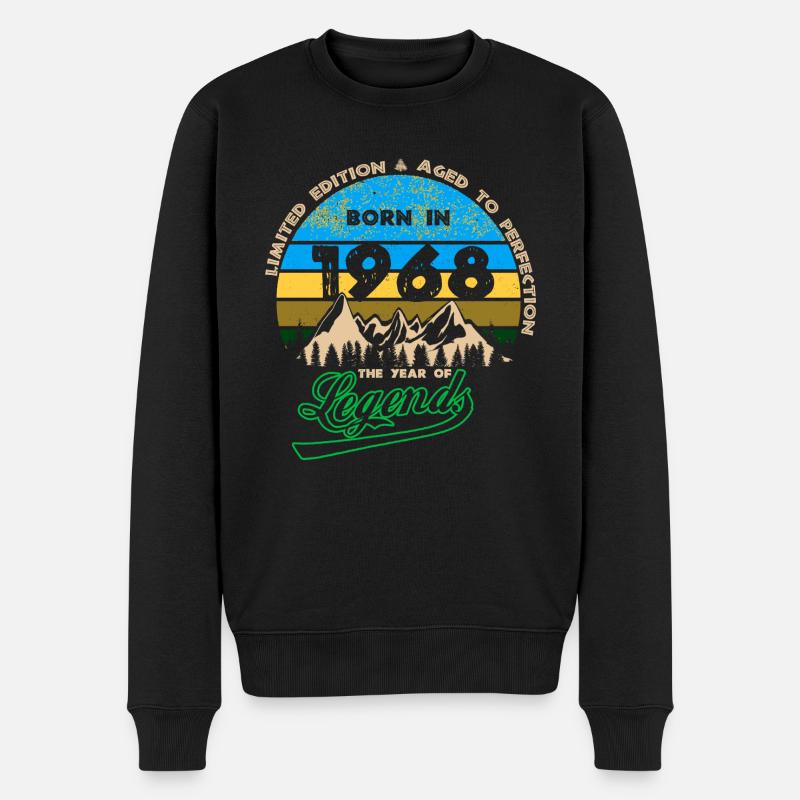 Legenden 1968 - Männer Premium Bio Pullover - Schwarz