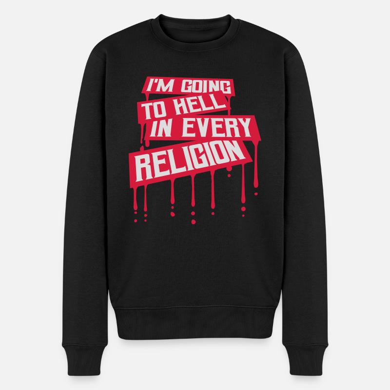 im going to hell - Männer Premium Bio Pullover - Schwarz