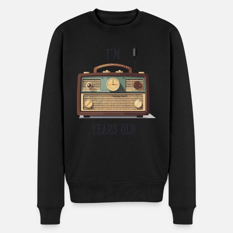 Ich bin -- Jahre alt - Männer Premium Bio Pullover - Schwarz